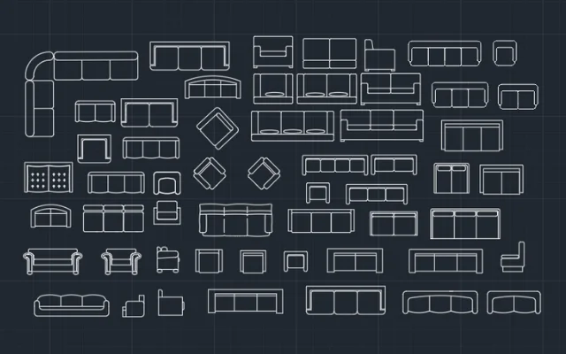 BLOQUES DE AUTOCAD DE SILLONES - Imagen destacada