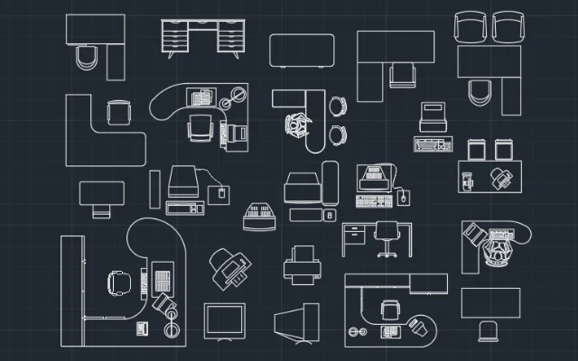BLOQUES DE AUTOCAD PARA DISEÑAR OFICINAS - Imagen destacada
